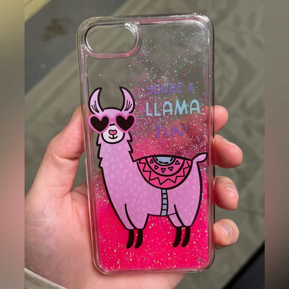 Pink Glitter Llama iPhone Case for iPhone 7/8/SE (2nd Gen)
